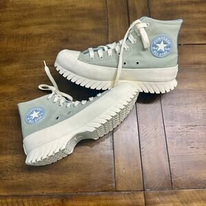 Converse Chuck Taylor All Star Lugged High Platform Sage Light Blue Womens 8.5